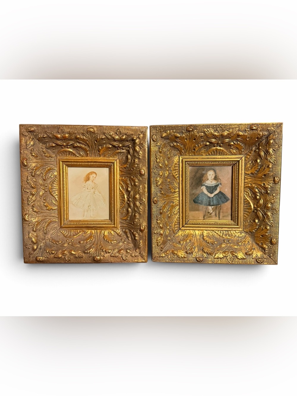Vintage Pair of Gold Ornate Picture Frames